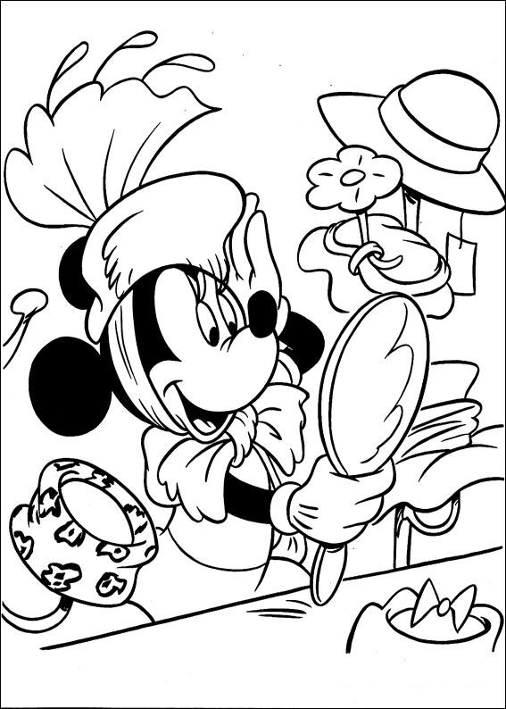Plansa de colorat cu Minnie Mouse 22 15